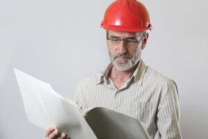 Engineer looking at steam tables